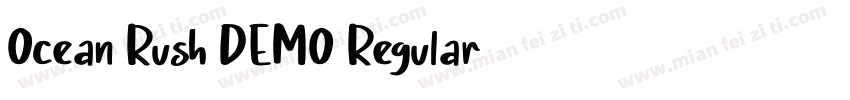 Ocean Rush DEMO Regular字体转换